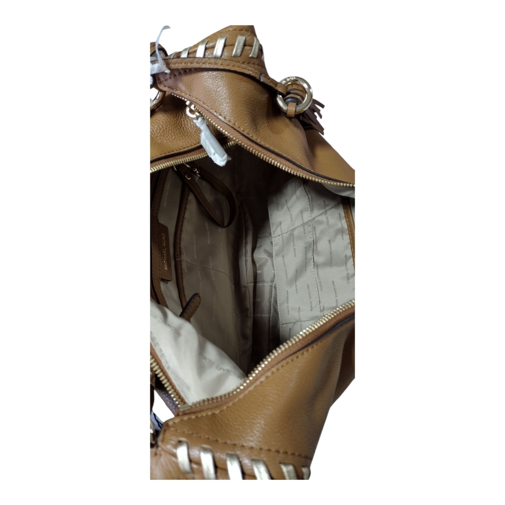 Michael Kors‎ Leather Lauryn Acorn Brown Shoulder Bag NWOT - Picture 10 of 12